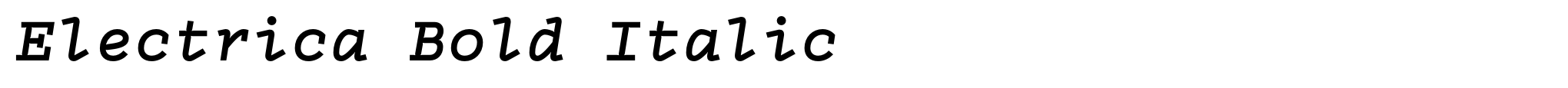 Electrica Bold Italic image